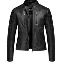 REPUBLIX Lederjacke MYRNA Echtleder Damen Biker Zipper Jacke