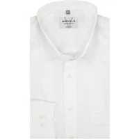 MARVELIS Businesshemd Weiss, Modern Fit, Bügelfrei, 100% Baumwolle, New Kent Kragen