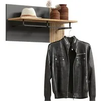 Home affaire Garderobenpaneel Estepona (1 St), Wandpaneel mit Hutablage und Kleiderstange - (B/T/H) 80/28/40 cm