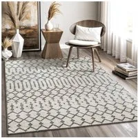 Sanat Teppich Boho 8203, auch als Läufer und in Rund, rechteckig, Höhe: 10 mm, Kurzflor, robust, Boho, Scandic, für Fussbodenheizung geeignet