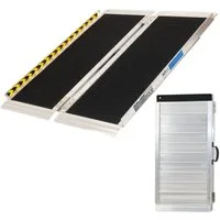 TRUTZHOLM Auffahrrampe Rollstuhlrampe klappbar 91 cm Traglast 272 kg Alu grau schwarz (set, 1-St), beschichtet