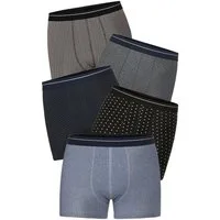 Franco Bettoni Boxershorts (Packung, 5-St., 5er-Pack) mit weichen Flachnähten, im lässigen Retro-Look