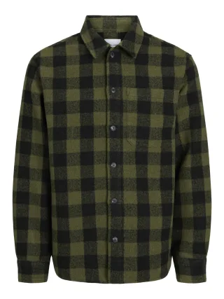 JACK&JONES - JJZAC HEAVY BRUSHED OVERSHIRT LS dusty olive - Gr. - L