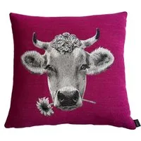 PAD Dekokissen MOO, Made in Europe, Kissenhülle ohne Füllung, 1 Stück, Tiermotiv, 45x45 cm
