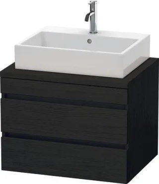 Duravit DuraStyle Konsolenwaschtischunterbau wandhängend Eiche Schwarz Matt 700x548x512 mm - DS53160 DS531601616
