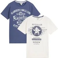 bonprix T-Shirt (Packung, 2-tlg., 2er) bequeme Passform, Kurzarm-Design, aus reiner Baumwolle