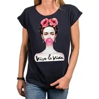 MAKAYA Print-Shirt Damen Fridas Fashion Top Modische Sommer Oberteile Bekleidung Frauen große Größen