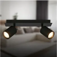 Briloner Leuchten LED Deckenspot Deckenleuchte Wandleuchte schwenkbar GU10 Deckenlampe Wohnzimmer Flur, 2-flammig, ohne Leuchtmittel, Abhängig vom Leuchtmittel, Schwarz, Beige, Coffee-Warmgrey, Wohnzimmer, Flur, Büro