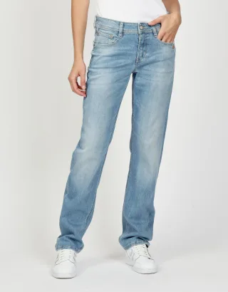 GANG Damen Jeans 94AMELIE STRAIGHT - straight fit Jeans real light wash