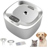 Fine Life Pro Trinkbrunnen für Katze und Hund - SUS304 Edelstahl Kabellos mit Sensor, 3.2 l, 3 Betriebsmodi Leise Pumpe + Dreifaches Filtersystem