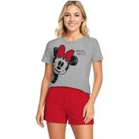 United Labels® Schlafanzug Disney Minnie Mouse Schlafanzug Pyjama Kurzarm Oberteil mit Shorts