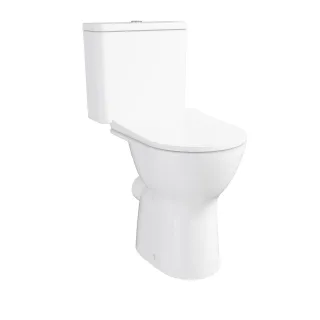 VitrA New S20 Round Tiefspüler-Stand-WC-Paket + 6 cm mit WC-Sitz Super Weiß Hochglanz,9885B003-7200 9885B003-7200