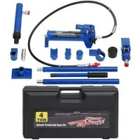 GarveeMore Wagenheber Hydraulischer Karosserie-Richtsatz (Porta Power) aus Stahl, getrennte Hydraulikpumpe & Zylinder, mit Kunststoff-Transportkoffer