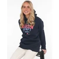 Zwillingsherz Sweatshirt gestickter Schriftzug vorn und hinten, Kapuze, Langarm, Kängurutasche