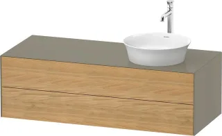 Duravit White Tulip Konsolenwaschtischunterbau wandhängend Natur Eiche & Stein Grau Matt & Hochglanz WT4987RH5H2
