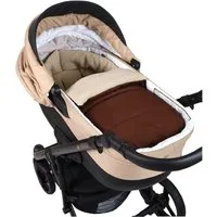BabyLux Fußsack Bouclé Winter Fußsack 90cm Kinderwagen Buggy, Babyschale Schlafsack, BF2 Schocko + Boucle Beige
