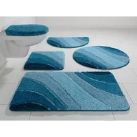 OTTO home Badematte Josie, Badvorleger, Badezimmer Teppich, Höhe 20 mm, rutschhemmend beschichtet, schnell trocknend, strapazierfähig, fußbodenheizungsgeeignet, Polyester, halbrund, Badteppich, Badematten, rechteckig, rund & als 3-tlg. Set erhältlich