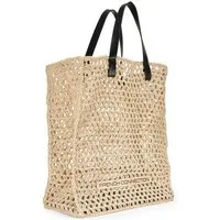 French Connection Shopper Handtasche, Sommertasche, Tragetasche, Henkeltasche, Strandtasche, NEU sommerliche Schultertasche in modischer Bast-Optik