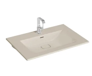 VitrA New Metropole Möbelwaschtisch wandgebunden rechteckig 80 x 53 cm mit Hahnloch,7538B422-7210 7538B422-7210