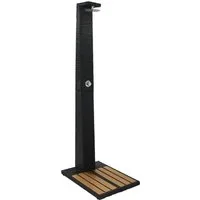 vidaXL Gartendusche 60 x 80 x 214 cm Gartendusche aus pulverbeschichtetem Stahl für den Ga