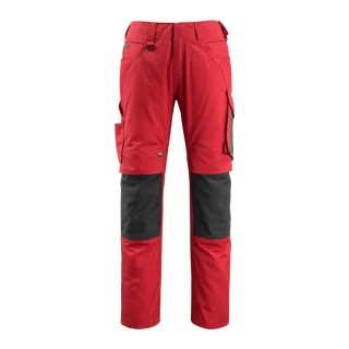 MASCOT Mannheim Hose mit Knietaschen UNIQUE Rot / Schwarz 50 - 12679-442-0209-76C50