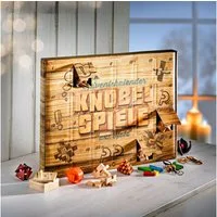 BRAST Adventskalender Knobel & Mini-Spiele Duftkerzen Werkzeug-Set oder Garten-Utensilien (5 Varianten zur Auswahl, 24-tlg), hochwertige Knobelspiele aus Holz für die ganze Familie
