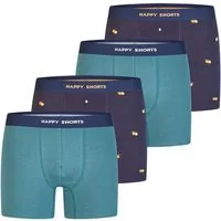 HAPPY SHORTS Boxer Jersey (4-St) Boxershorts, Herren Unterhose