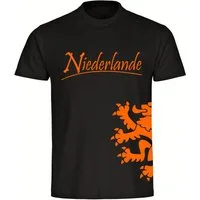 multifanshop T-Shirt Herren Niederlande - Löwe seitlich - Männer