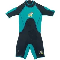 F2 Neoprenanzug F2 Junior Neopren Anzug Shark Shorty Kurz 10 yrs Türkis