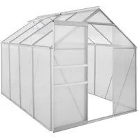 Zelsius Gewächshaus Aluminium Gewächshaus, 250 x 190 cm, 6 mm Hohlkammerplatten, Treibhaus, BxTxH: 190.00 x 250 x 195 cm