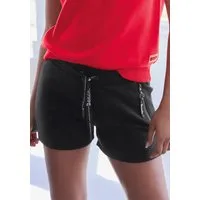 Bench. Loungewear Sweatshorts mit seitlichen Schlitz und Reißverschlusstaschen, Loungewear