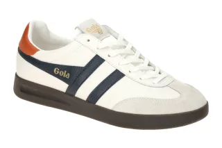 Gola Herren Sneaker CMB743WA Cyclone Leather wei?/navy/moody orange/dark gum
