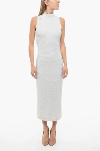 Strassbesetztes Minikleid in Grau