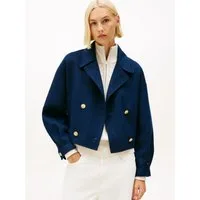 Tommy Hilfiger Kurzjacke DF WOOL GOLD BUTTON PEACOAT mit Wolle