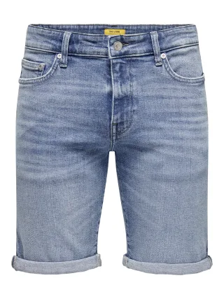 ONLY&SONS - ONSPLY MBD 8772 TAI DNM SHORTS NOOS Medium Blue Denim - Gr. - L