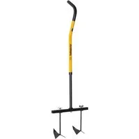 Tornadica Häufelpflug Garten Doppel-Häufler mit Stiel Handpflug, Gartenpflug Kultivator Reihenzieher Furchenzieher, Grubber für Kartoffeln Gemüse höhenverstellbar, einstellbare Griffhöhe