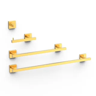 Tres Set bestehend aus 2 Handtuchhaltern + 1 Papierhalter ohne Deckel + 1 Haken , 09598101OR 09598101OR