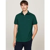 Tommy Hilfiger Poloshirt 1985 REGULAR POLO mit Kontraststreifen und Knopfleiste unifarben, sportlich, regular fit, Baumwollmix, Polokragen