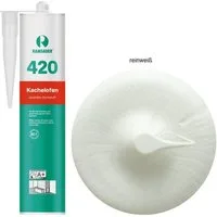 Ramsauer Dichtstoff Ramsauer 420 Kachelofen Acryl Dichtstoff 310ml Kartusche reinweiß, gebrauchsfertig, geruchsneutral, hitzefest und brandbeständig, siliconfrei
