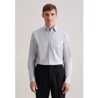seidensticker Businesshemd Schwarze Rose Regular 1/1 Covered-Button-Down-Kragen Druck