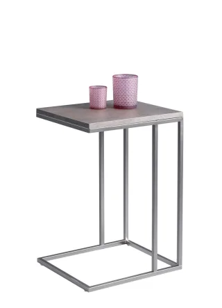 Beistelltisch Tisch RINO 38x43 cm Dekor Keramikoptik Gestell Edestahl