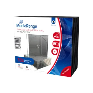 MEDIARANGE Retail-Pack CD-Slimcases single | box32 | Slim Jewel Case für Speicher-CD - Kapazität: 1 CD/DVD -