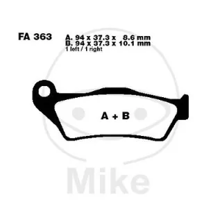 Bremsbeläge hinten BMW R 1150 R ABS Bj. 2001-2003