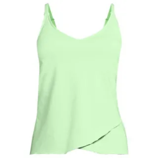 Tankinitop mit Tulpensaum chlorresistent, Damen,  Grün, Nylon-Mischung, by Lands' End