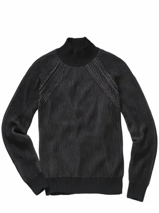 Mey & Edlich Herren Kilrush-Pullover Schwarz 100 % Baumwolle
