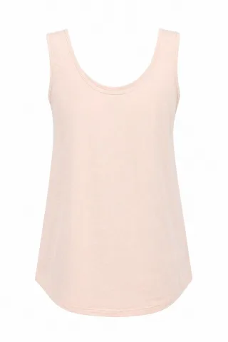 Lässiges U-Ausschnitt Baumwollmix Tanktop