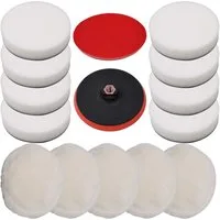 vidaXL Poliermaschine 14-tlg. Polierschwamm-Set 180 mm