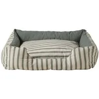 vertbaudet Tierkorb Hundebett mit Wendekissen aus Baumwollstoff