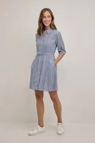 Kleid Feminine blue white
