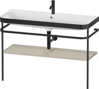 Duravit Happy D.2 Plus c-bonded Set mit Metallkonsole Taupe Seidenmatt 1175x490x850 mm - HP4739O6060 HP4739O60600000